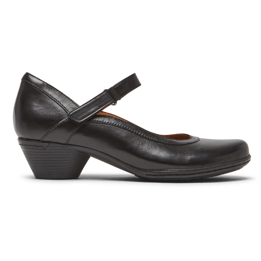 Rockport Womens Cobb Hill Laurel Mary Jane - Flats Black - KST017854